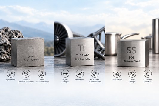 Pure Titanium vs. Titanium Alloy vs. Stainless Stee
