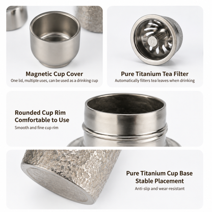 Harmoniq Bottle — Pure Titanium Tea Flask & Water Bottle.