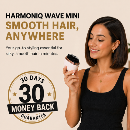 The Harmoniq Mini Pocket-Sized Cordless Heated Brush