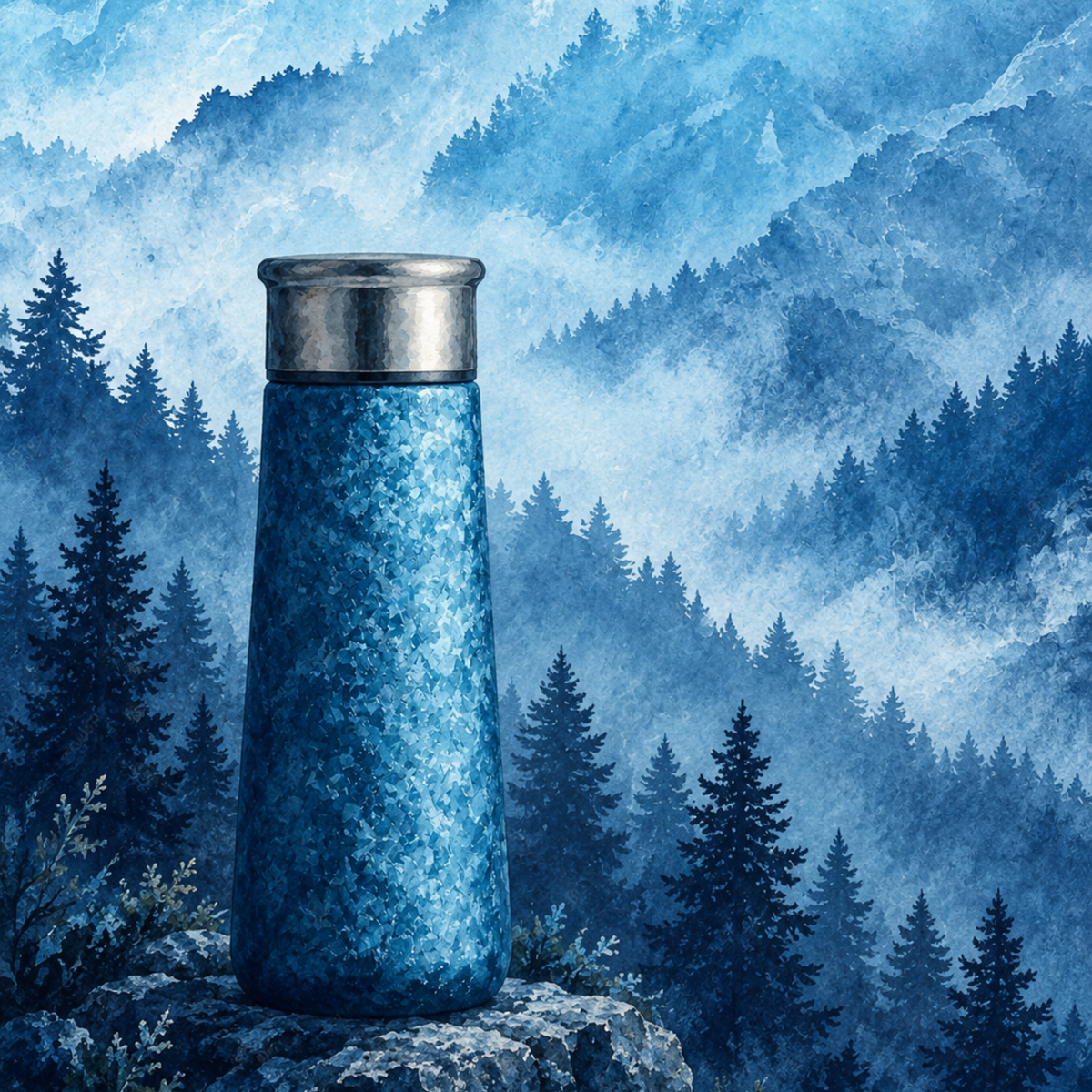 Pure Titanium Coffee Cup & Handbag Water Bottle.