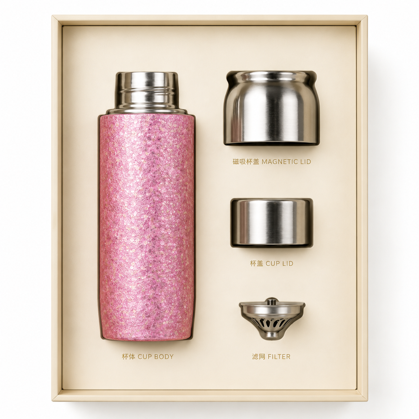 Harmoniq Bottle — Pure Titanium Tea Flask & Water Bottle.