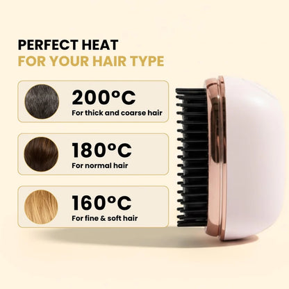 The Harmoniq Mini Pocket-Sized Cordless Heated Brush